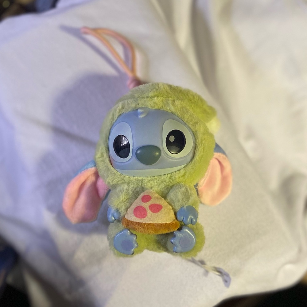Green and Pink Stuffed Animal Toy